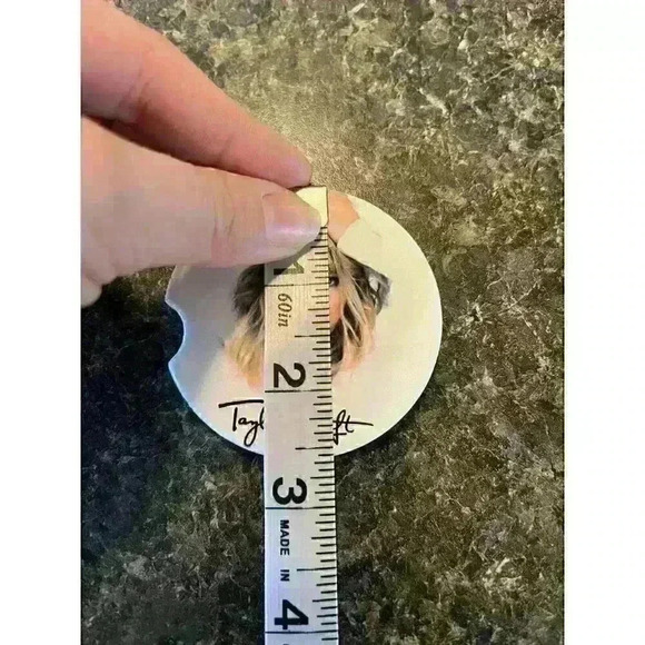 Homemade Taylor Swift Portrait Inspired Car Coaster 2.5" Across - Picture 3 of 4